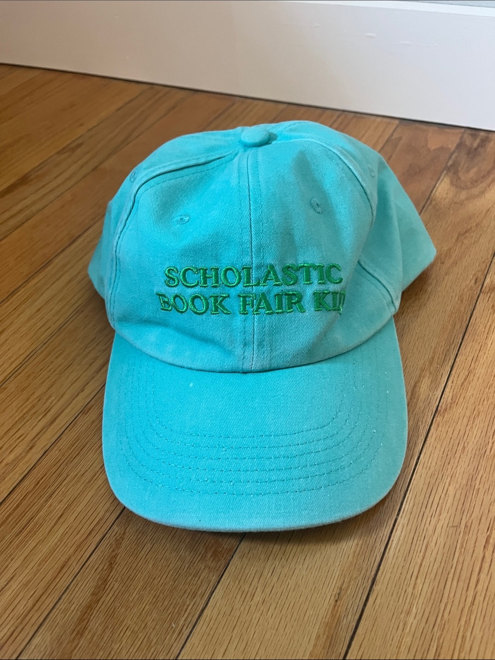 Scholastic Turquoise Embroidered Book Fair Cap